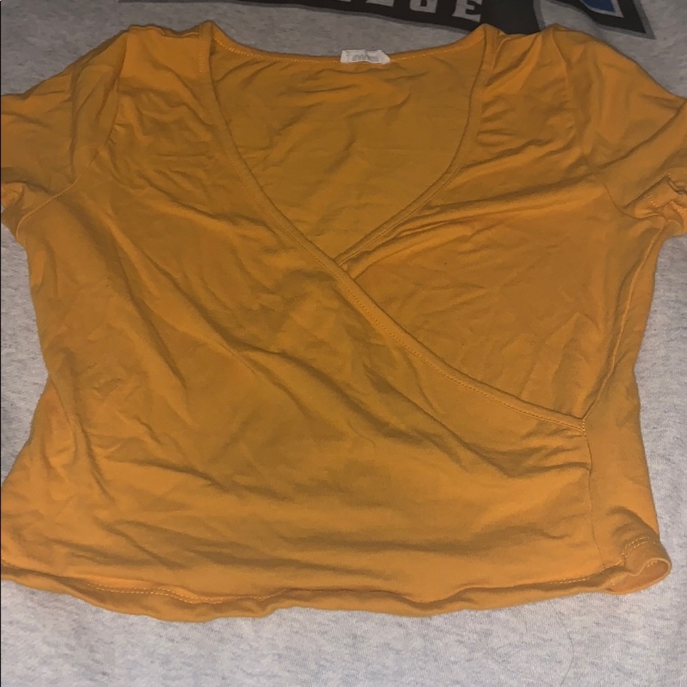 Yellow crop top size small